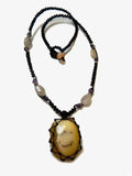 MILK AGATE macrame Necklace – Your Stone for Protection | | Wiccan Center