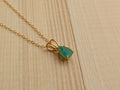 14k Gold Filled Genuine Emerald Necklace | | Wiccan Center
