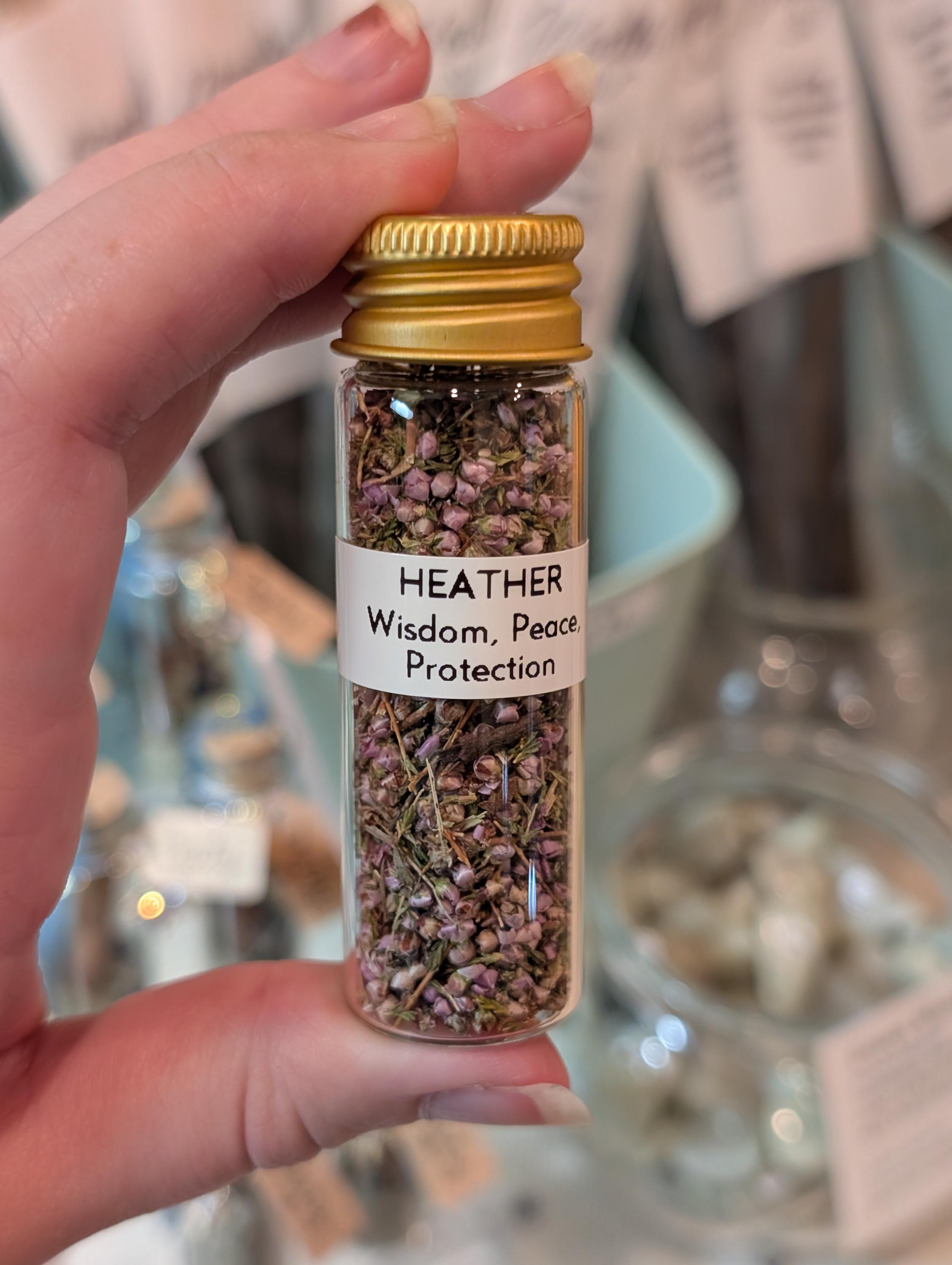 Heather - Wisdom, Peace, & Protection | 15mL Herb Glass Jar