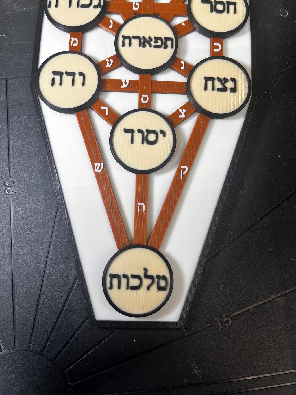 Kabbalah Tree of Life Wall Art - 3D Printed Sefirot Relief Decor | | Wiccan Center