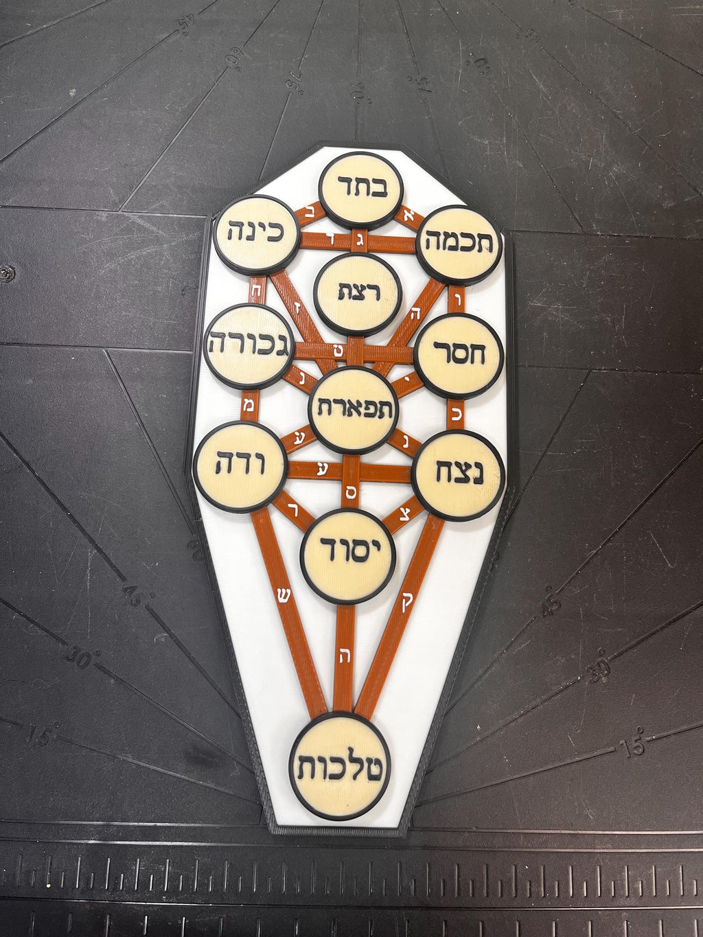 Kabbalah Tree of Life Wall Art - 3D Printed Sefirot Relief Decor | | Wiccan Center