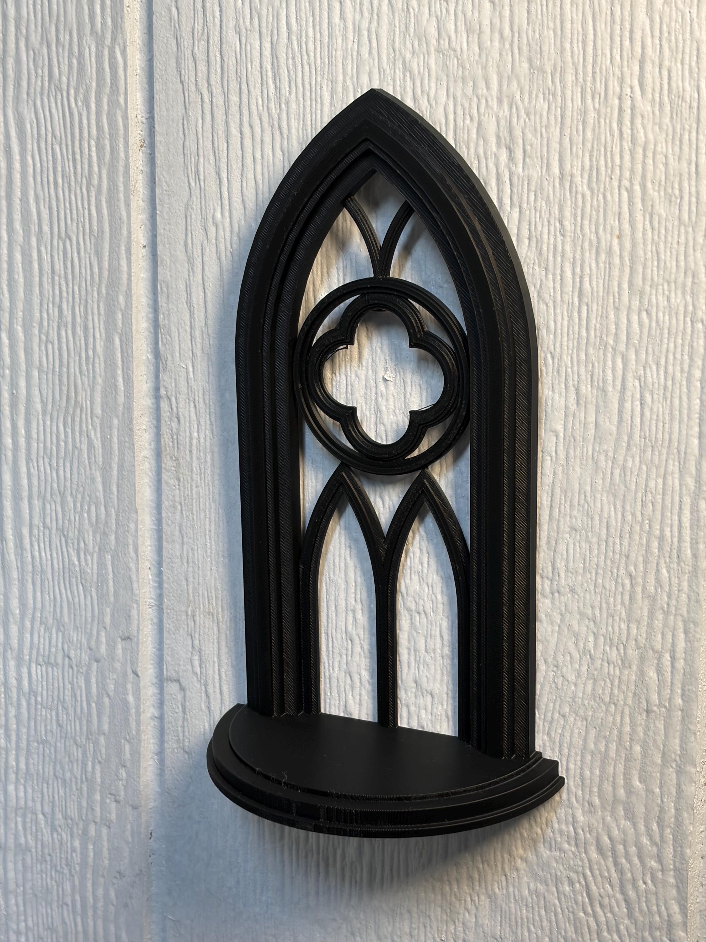 Gothic Arch Wall Art Display Stand- 3D Printed Goth Relief Decor | | Wiccan Center