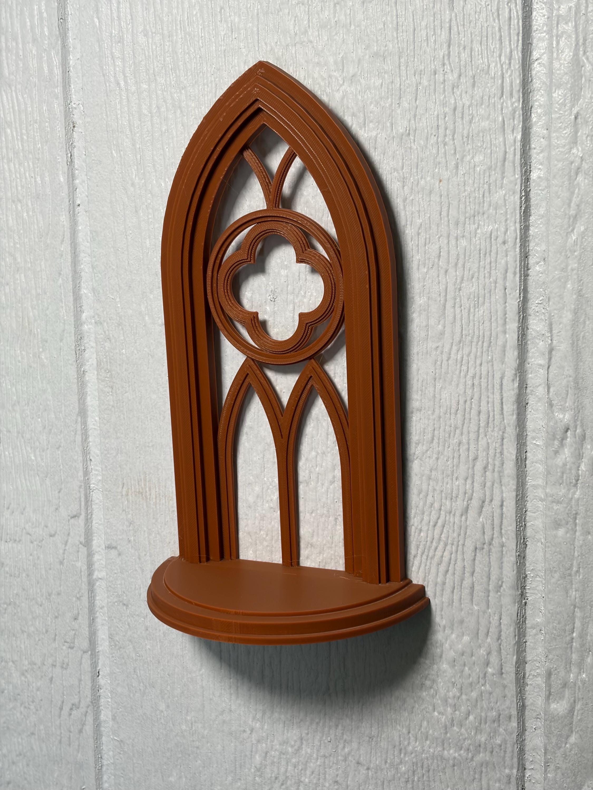 Gothic Arch Wall Art Display Stand- 3D Printed Goth Relief Decor | | Wiccan Center
