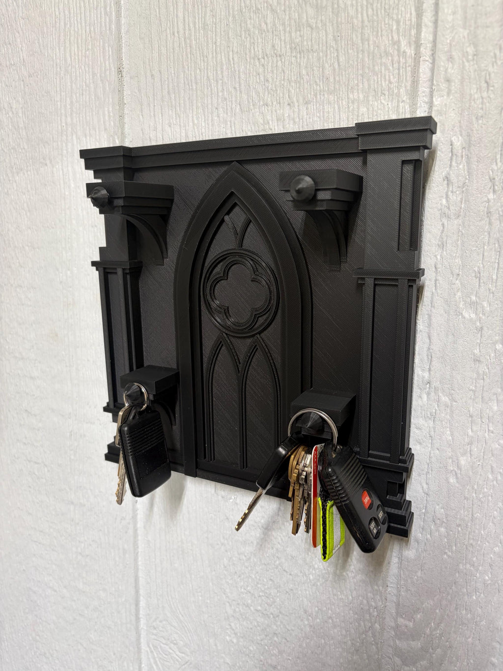 Gothic Wall Mounted Key Hook - 3D Printed Dark Decor Organizer | | Wiccan Center