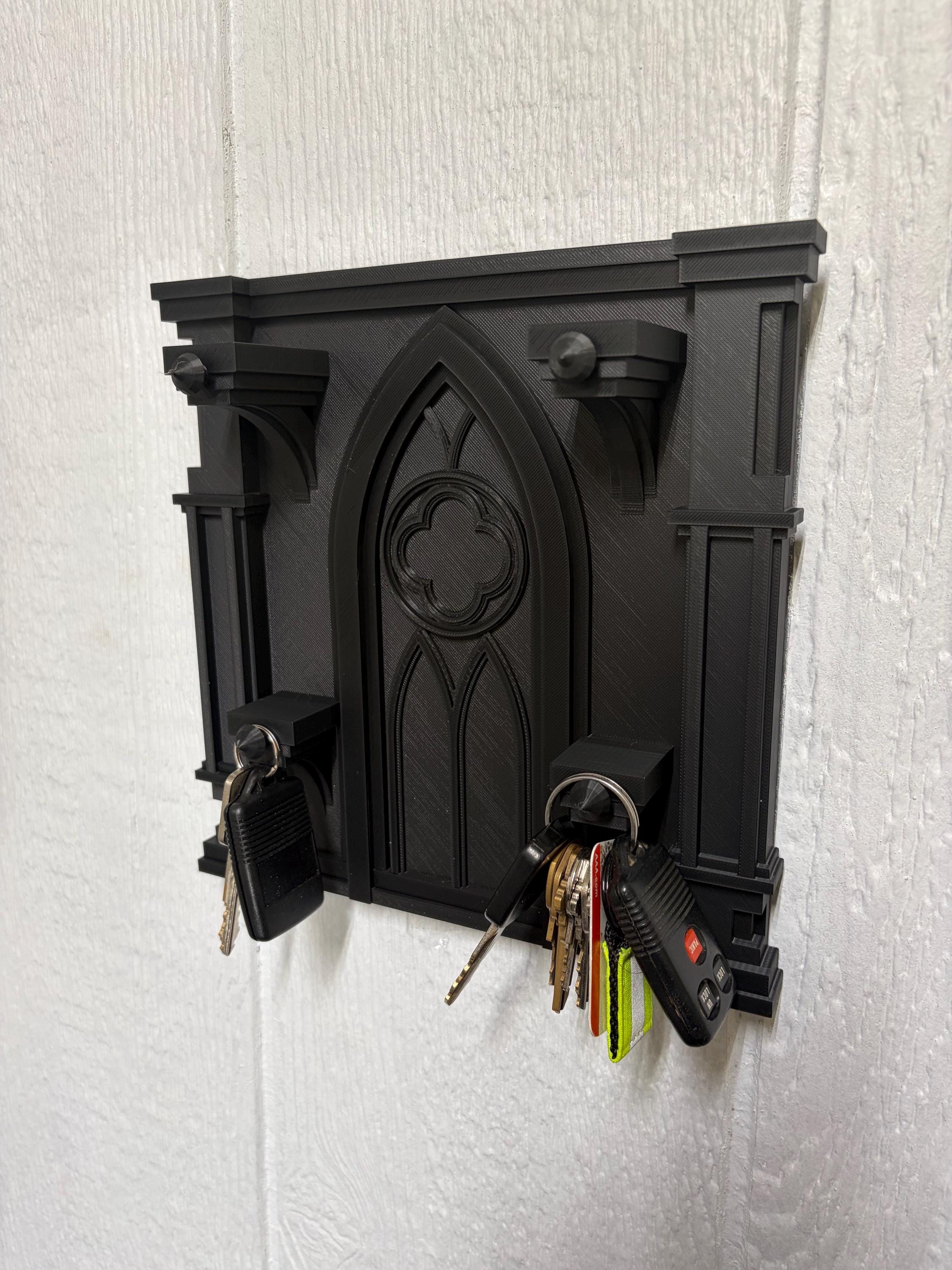 Gothic Wall Mounted Key Hook - 3D Printed Dark Decor Organizer | | Wiccan Center