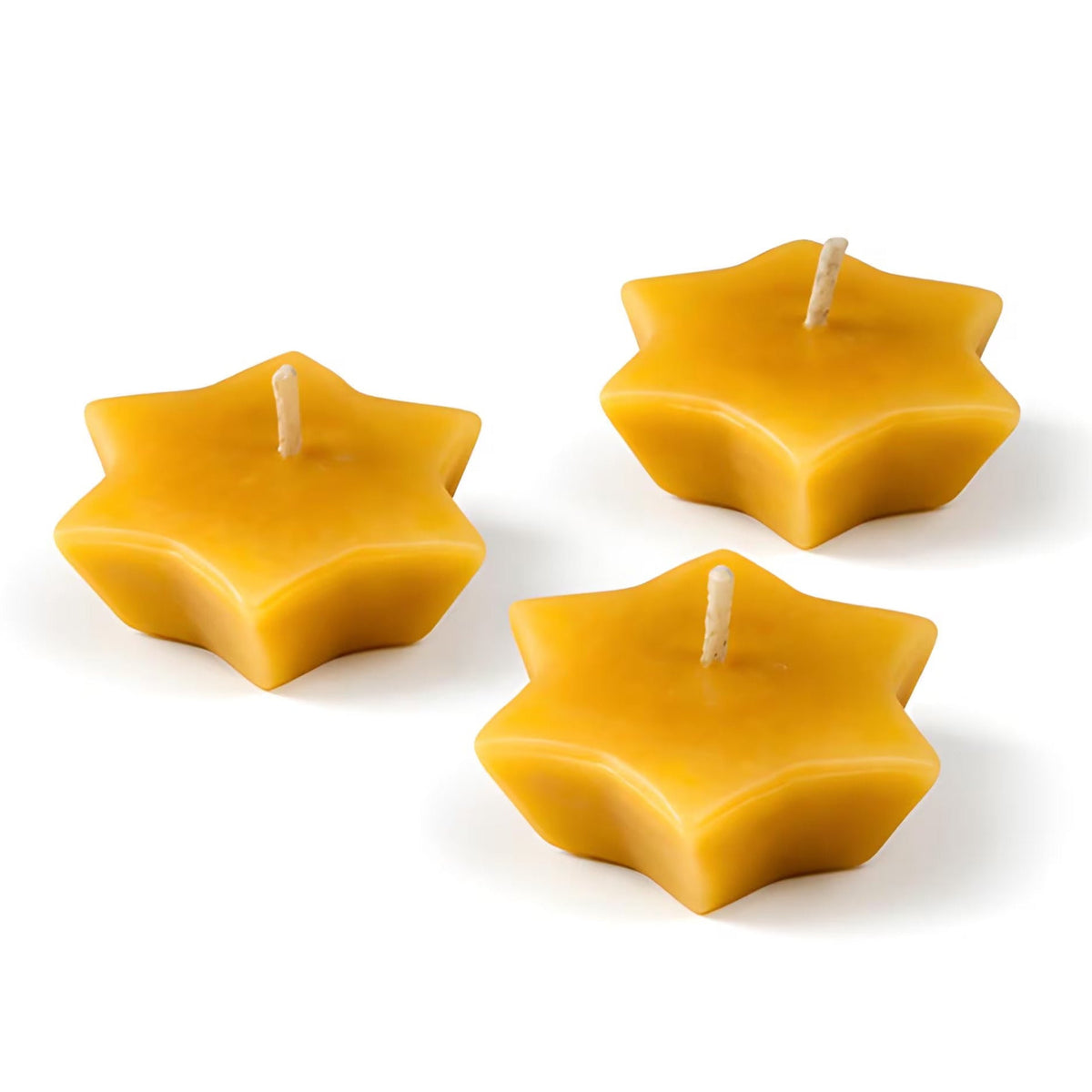 Floating Six Pointed Star Beeswax Candle | Candles | Wiccan Center