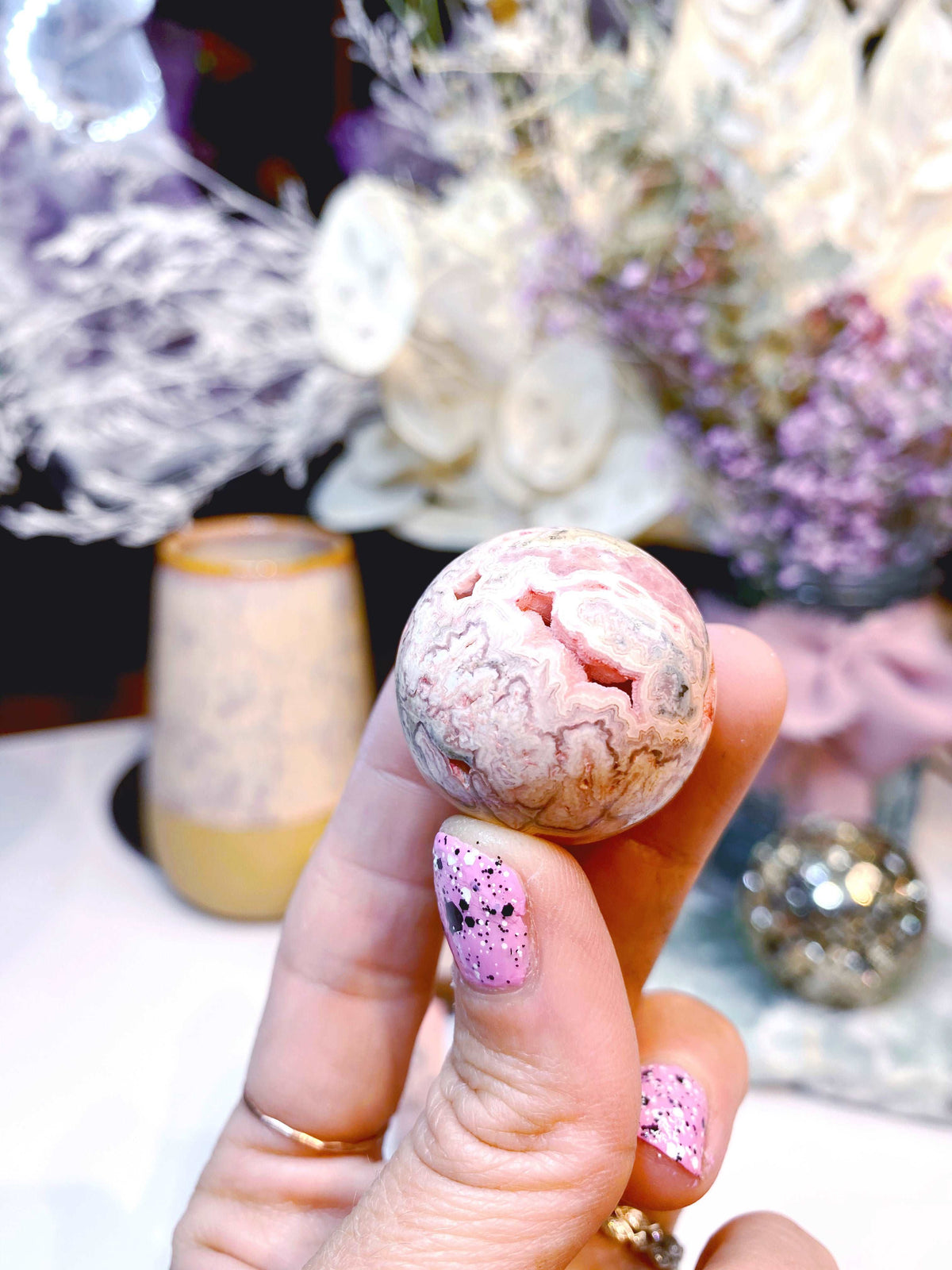 Rhodochrosite Sphere