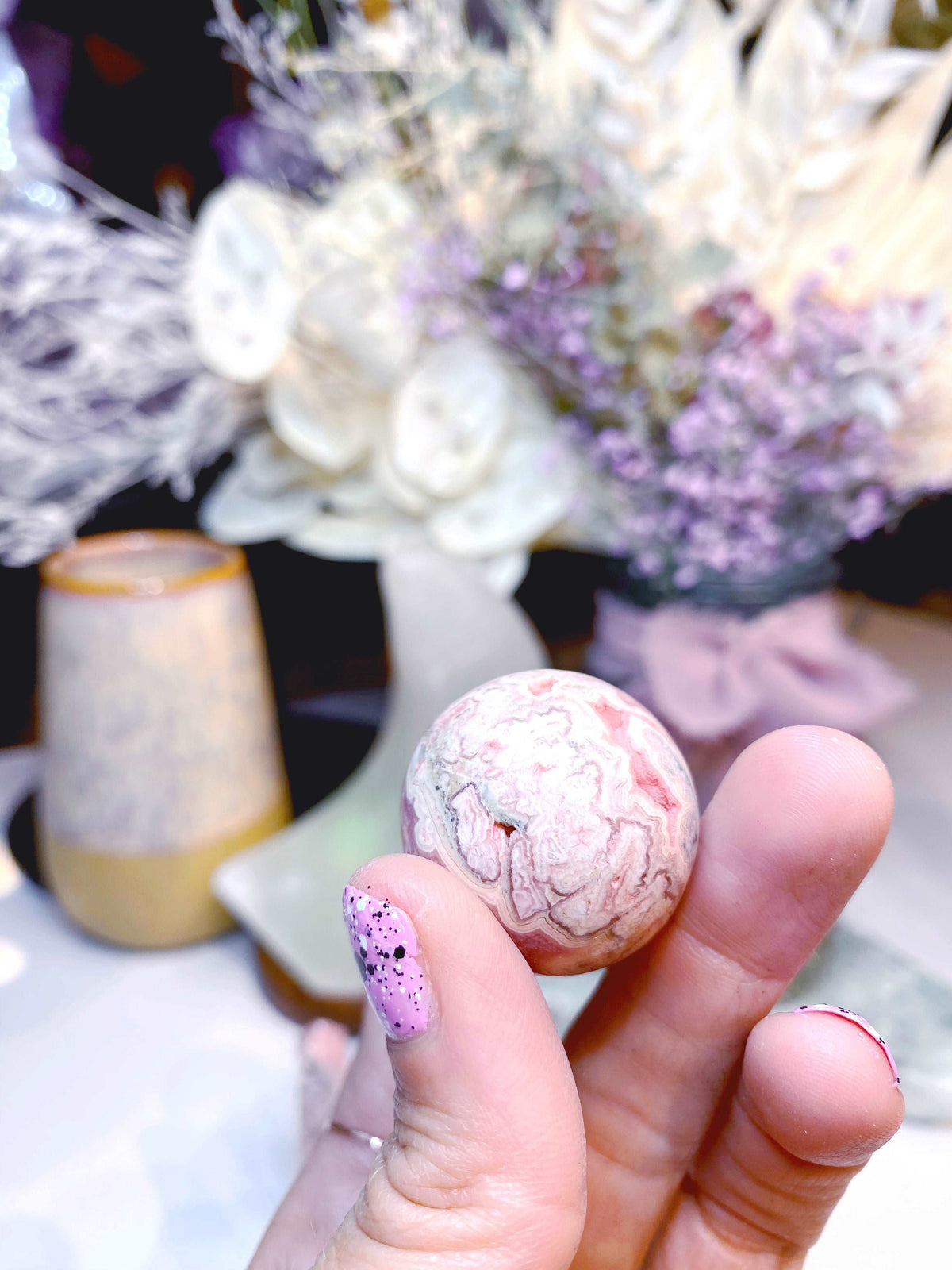 Rhodochrosite Sphere
