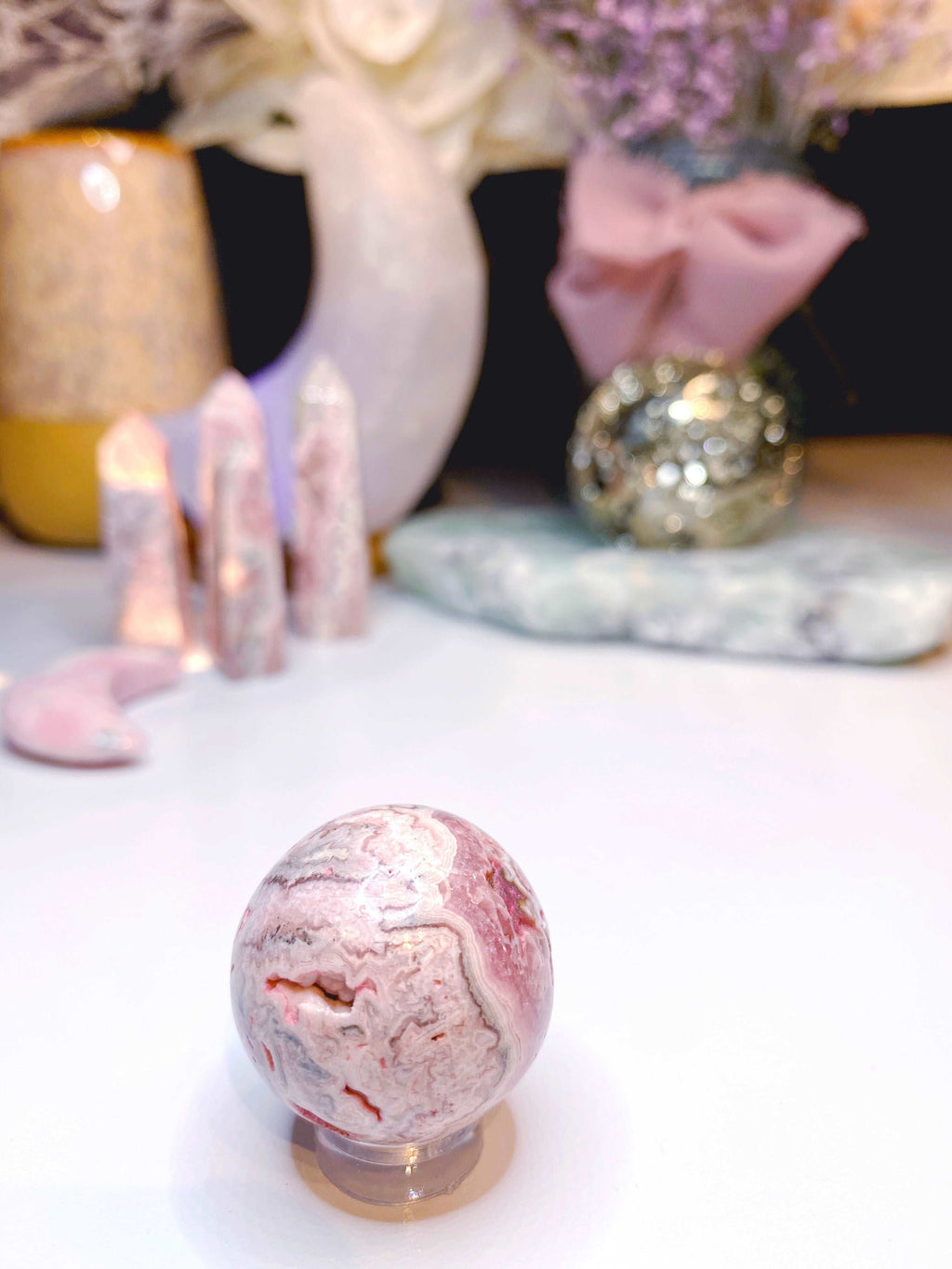 Rhodochrosite Sphere
