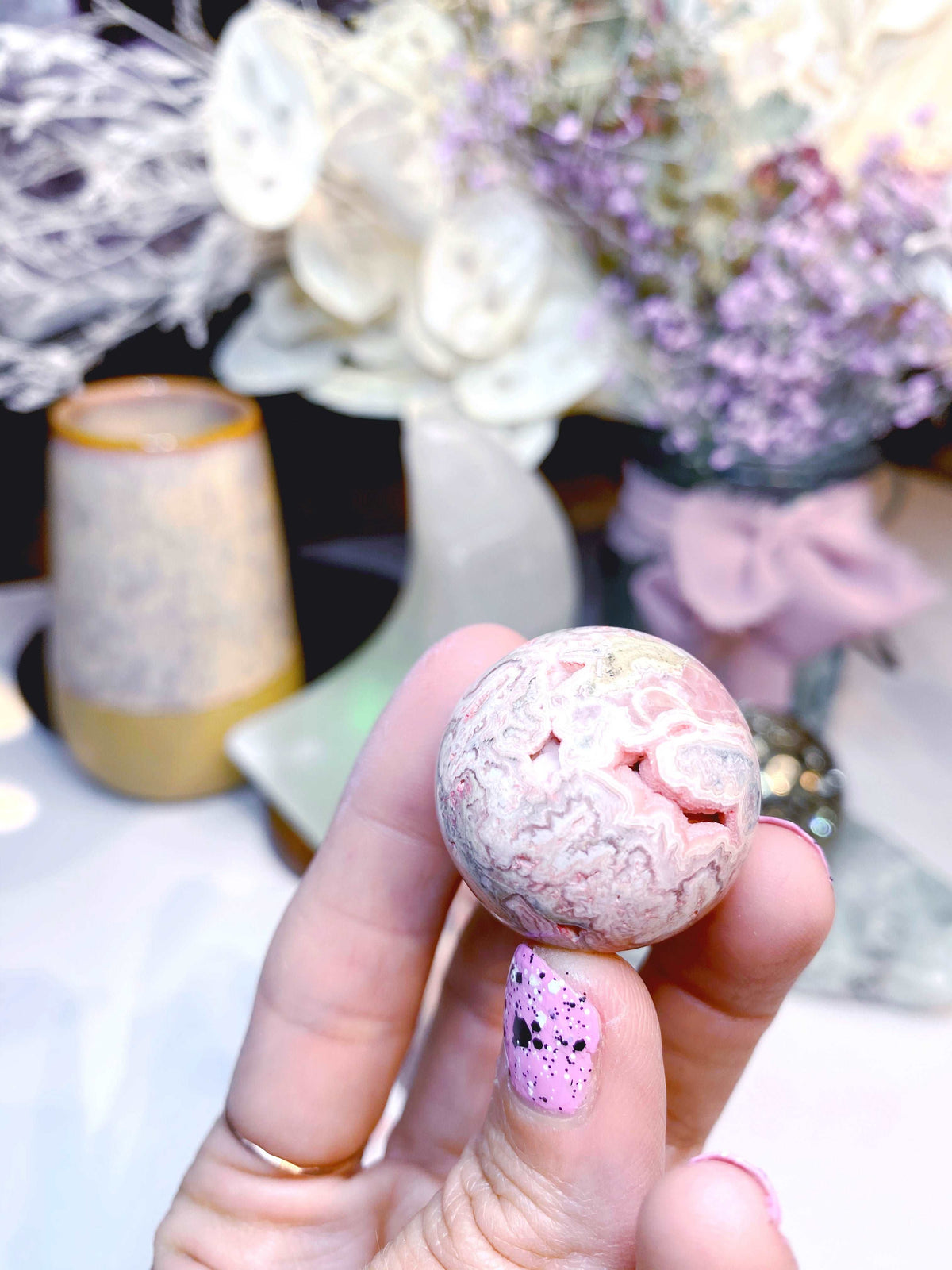 Rhodochrosite Sphere