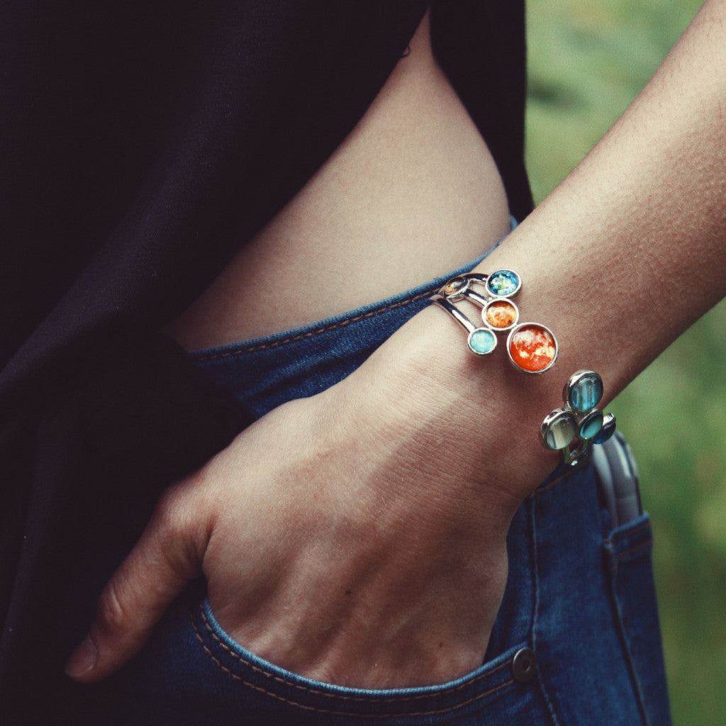 Open Solar System Cuff Bracelet | Bracelet | Wiccan Center