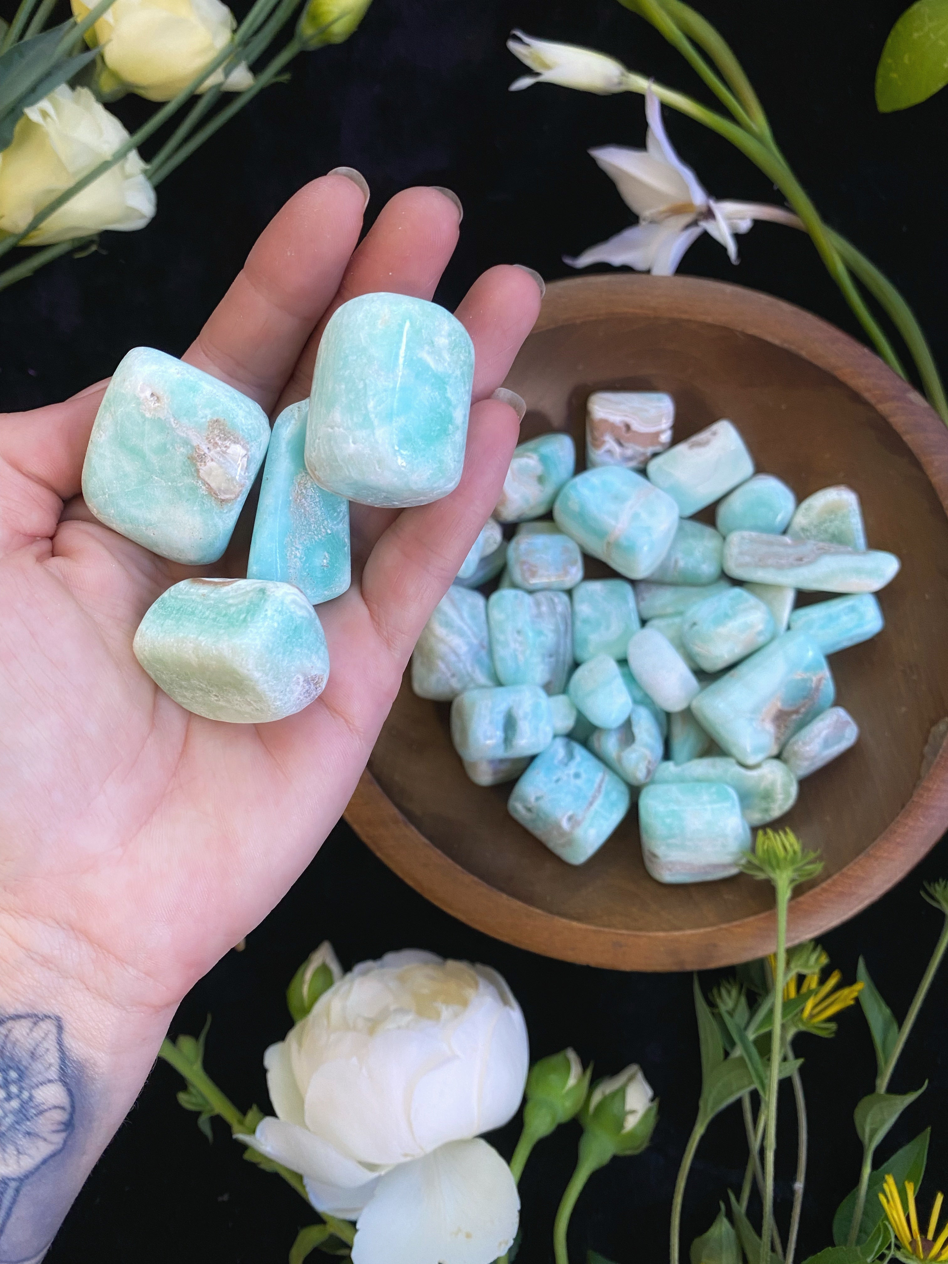 Blue Aragonite - Tumbled | Crystals | Wiccan Center