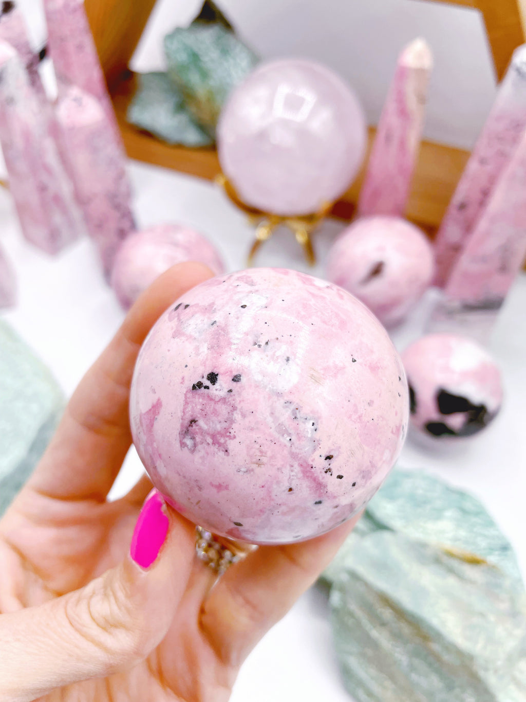 Rhodonite Sphere
