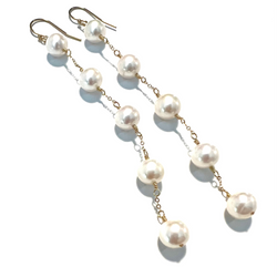 3, 4 or 5 Pearl spacer earrings | earrings | Wiccan Center