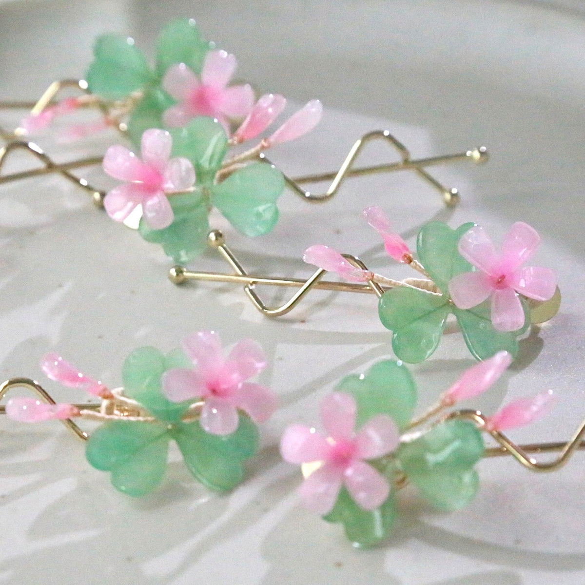 SALE - Creeping Woodsorrel Hair Clips