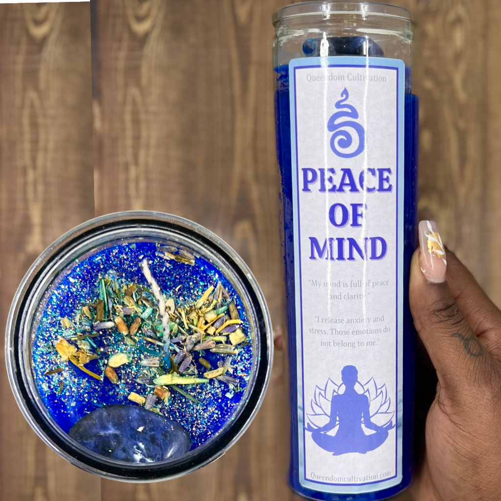 Peace of Mind Crystal Intention Candle | Candles | Wiccan Center