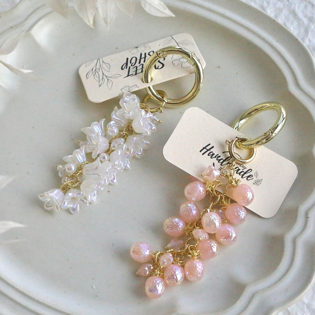 SALE - Fruit And Flower Bag/Key Charms