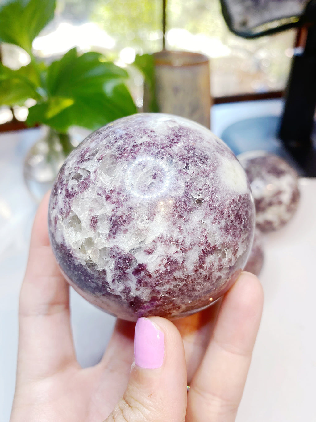 Lepidolite Sphere