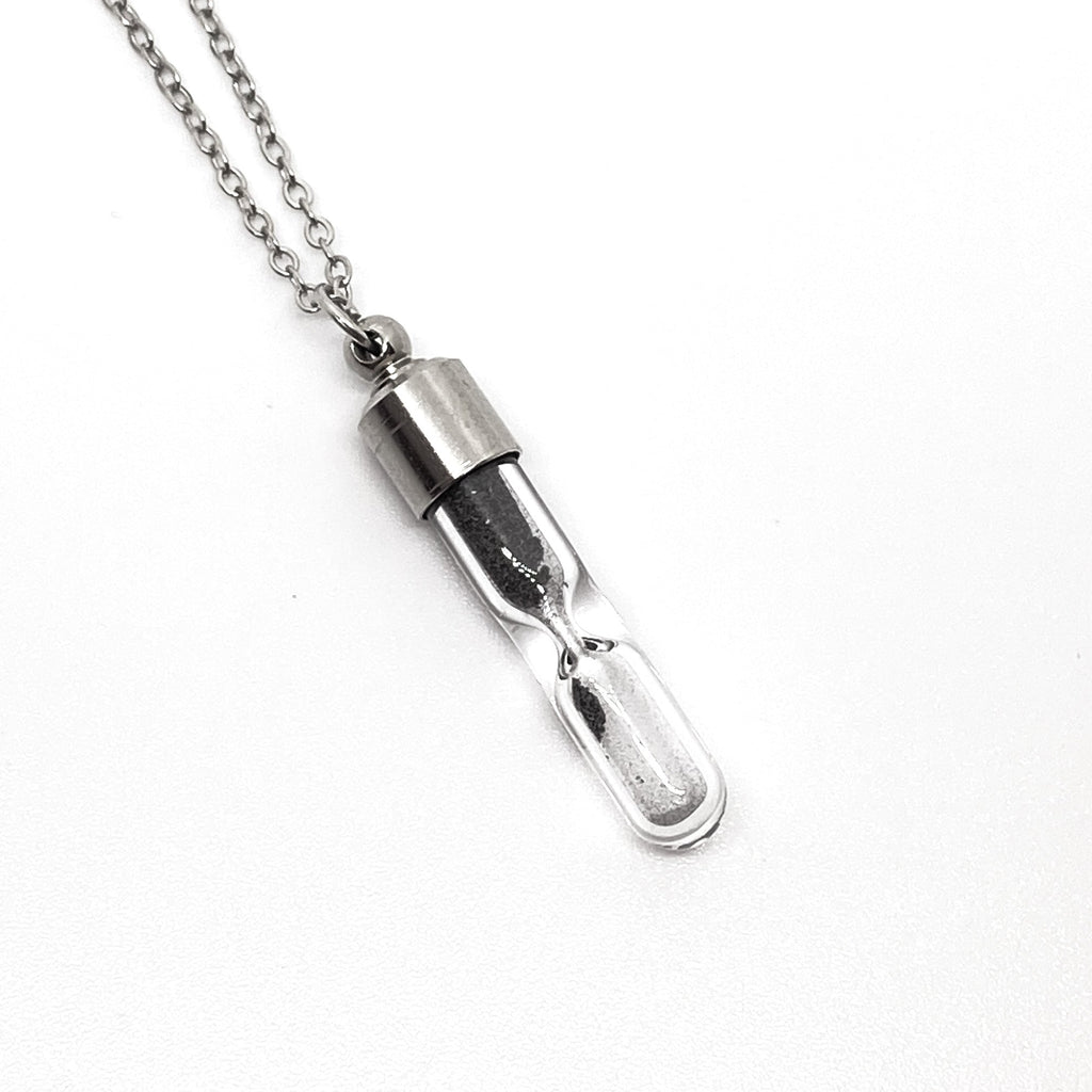 Space Time Hourglass Necklace with Meteorite Dust | Necklace | Wiccan Center