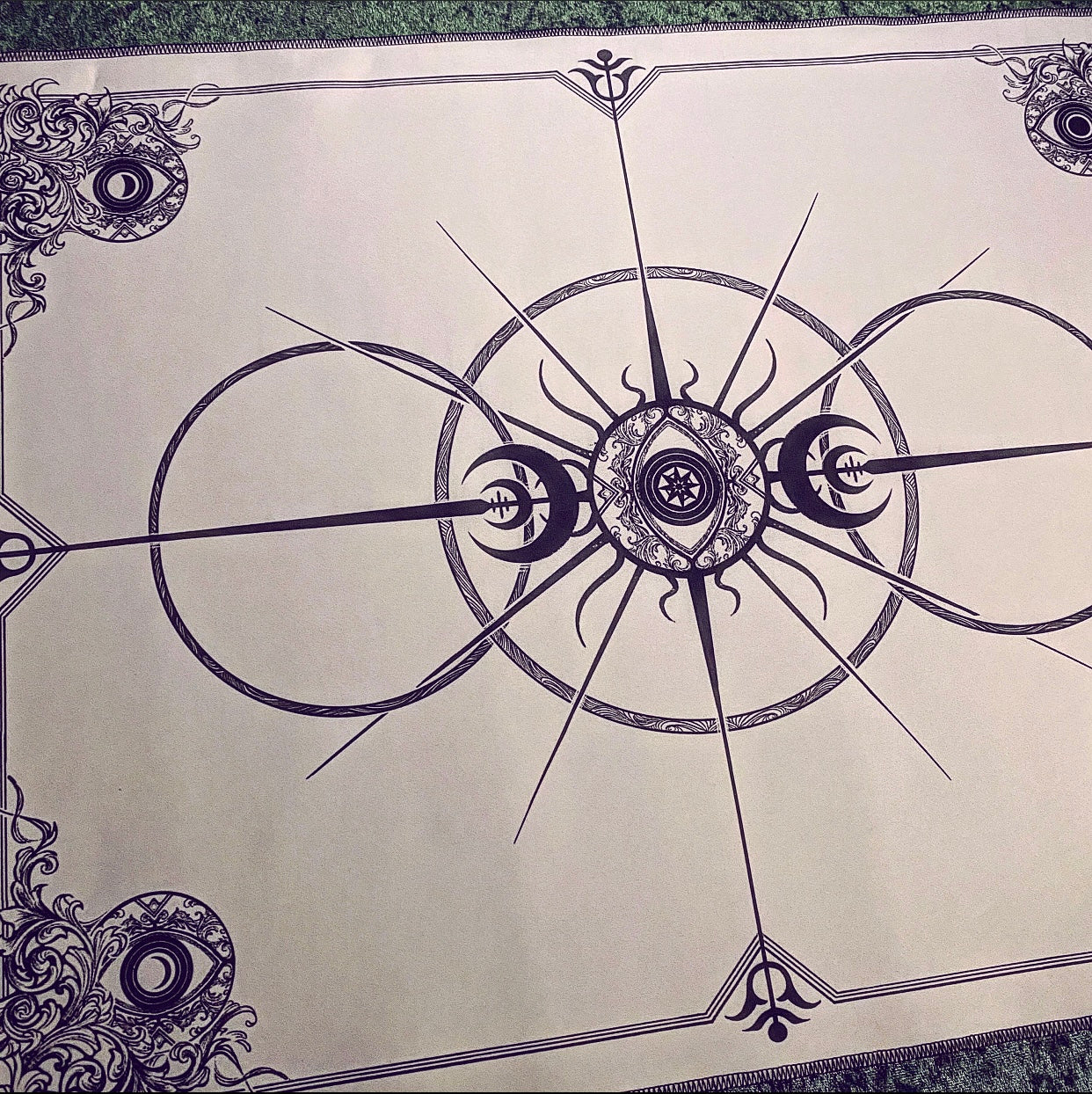 Divination Mat - Charm Casting w/ Instructions (Large: 30”x22”)