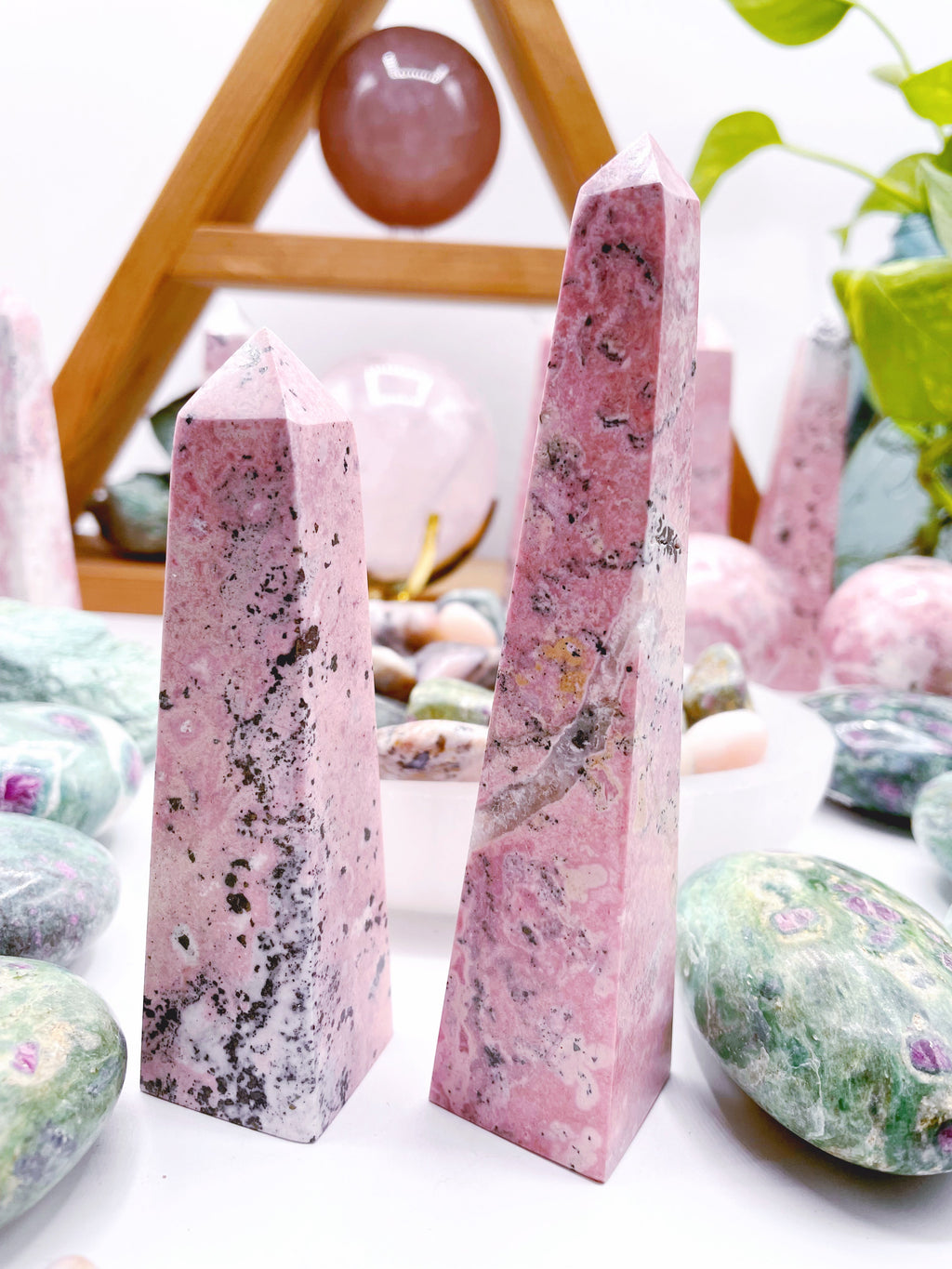 Rhodonite Obelisks
