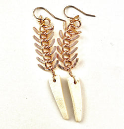 Black/White Spike Zipper earrings | earrings | Wiccan Center