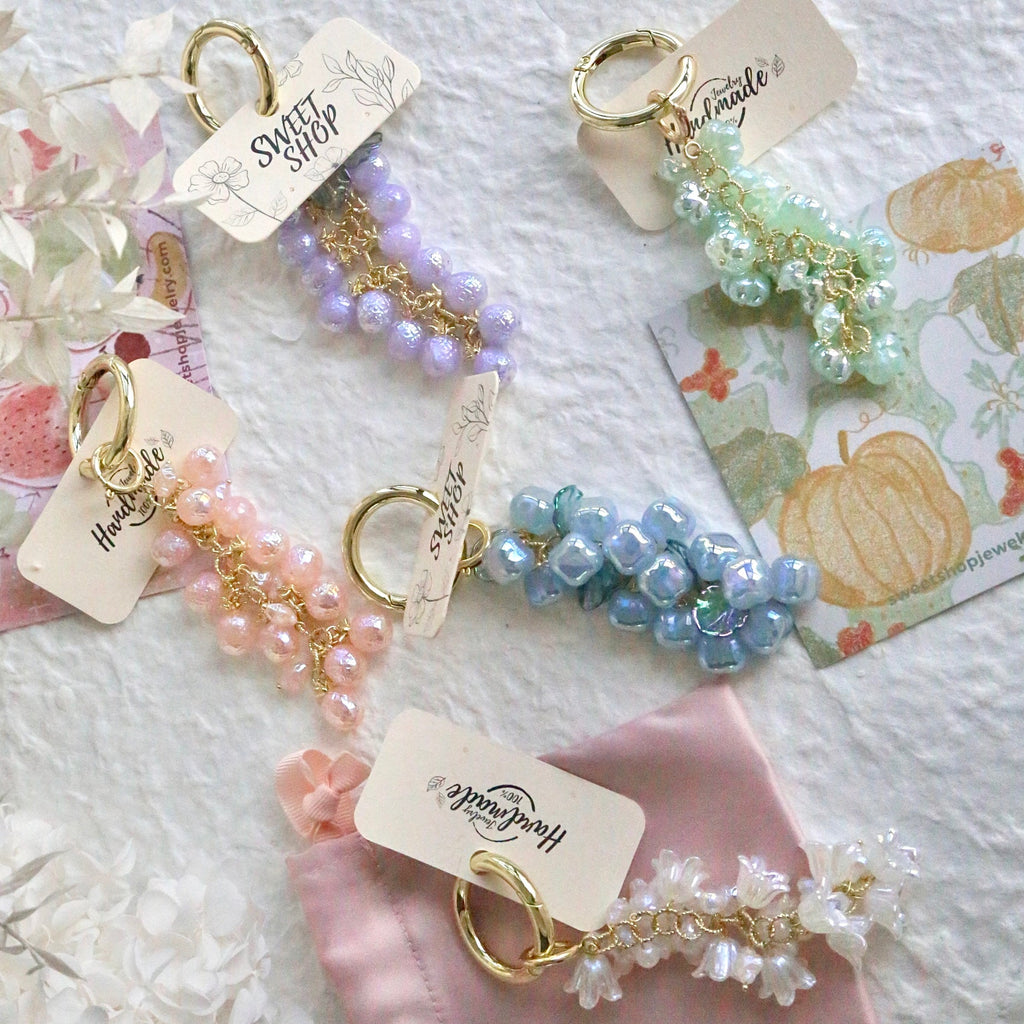 SALE - Fruit And Flower Bag/Key Charms