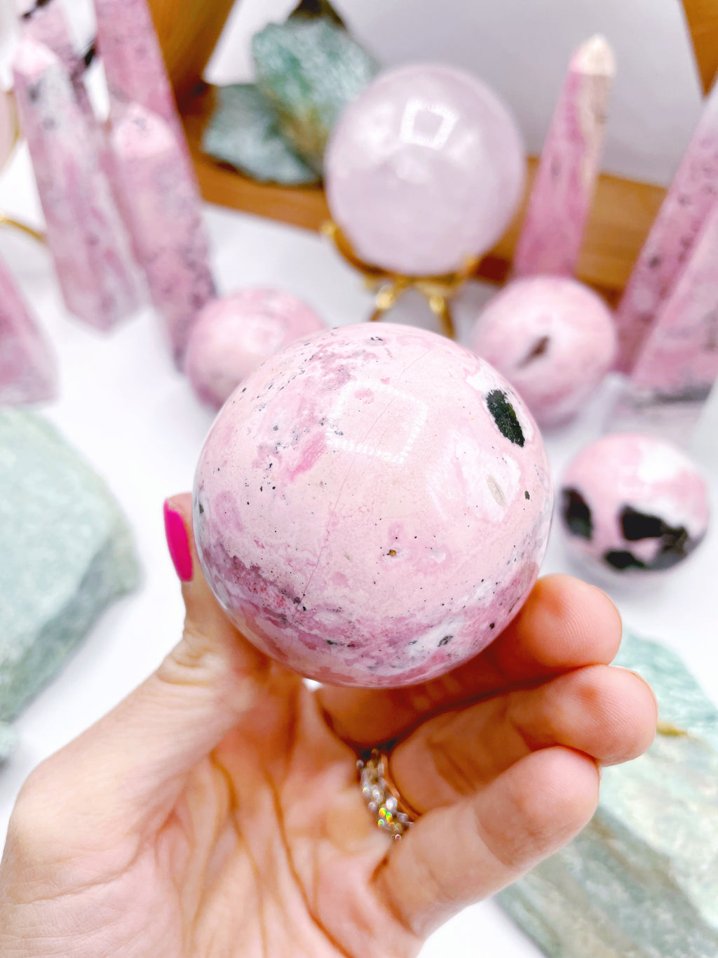 Rhodonite Sphere