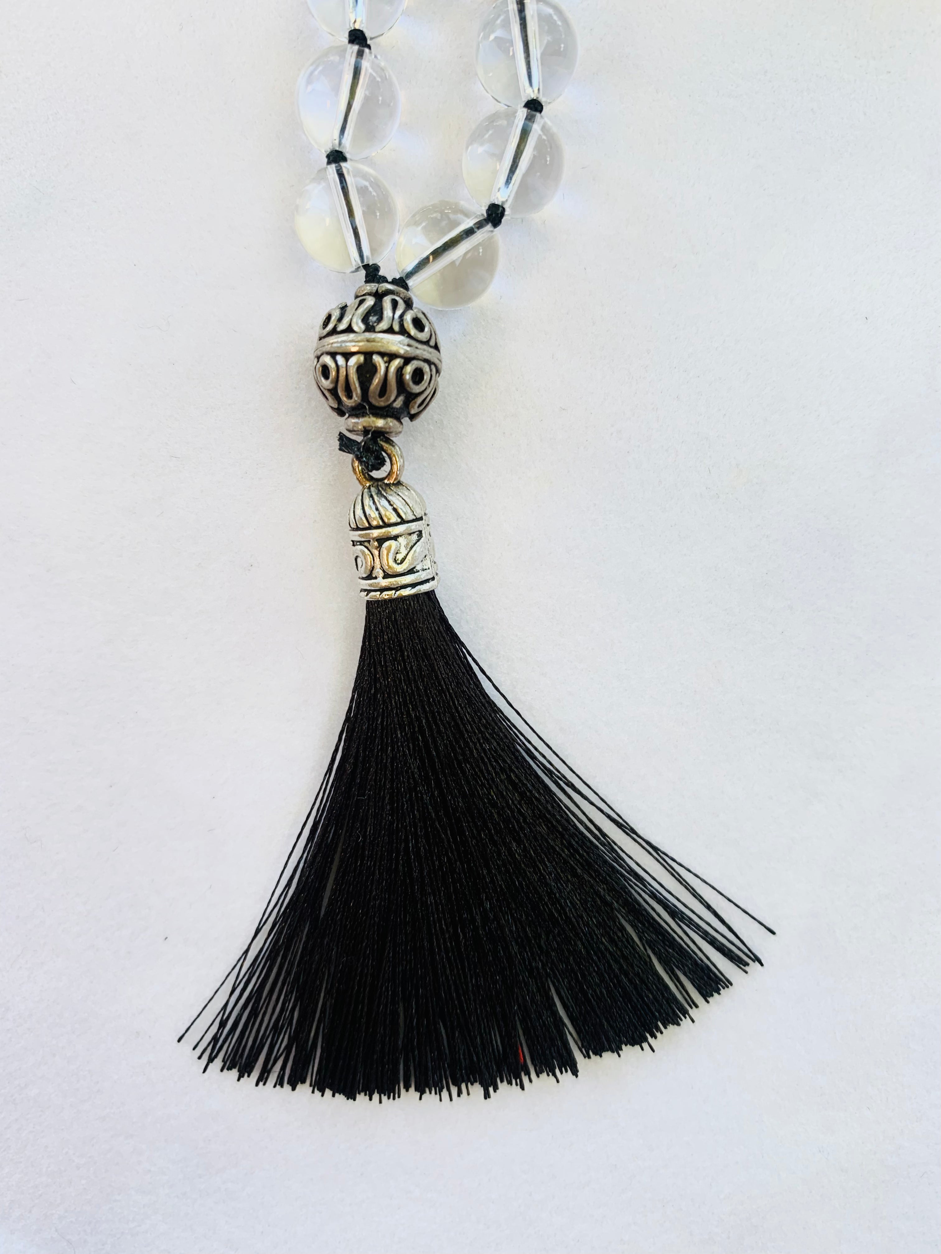 Theia Mala - Clarity - Rainbow Sheen Obsidian, Tourmalated Quartz, Clear Quartz | | Wiccan Center