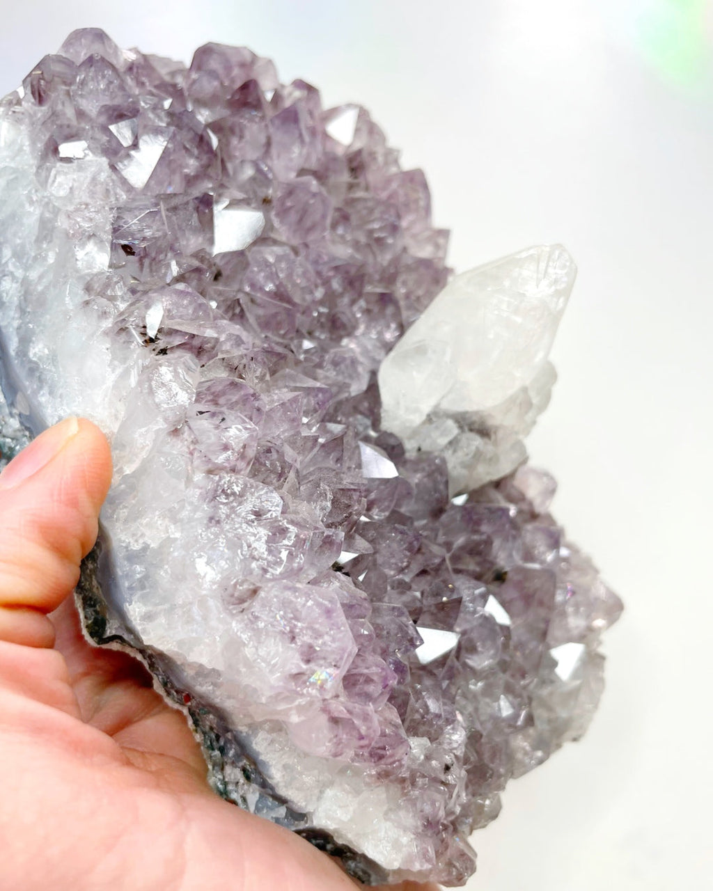 Amethyst Cluster w/ Calcite