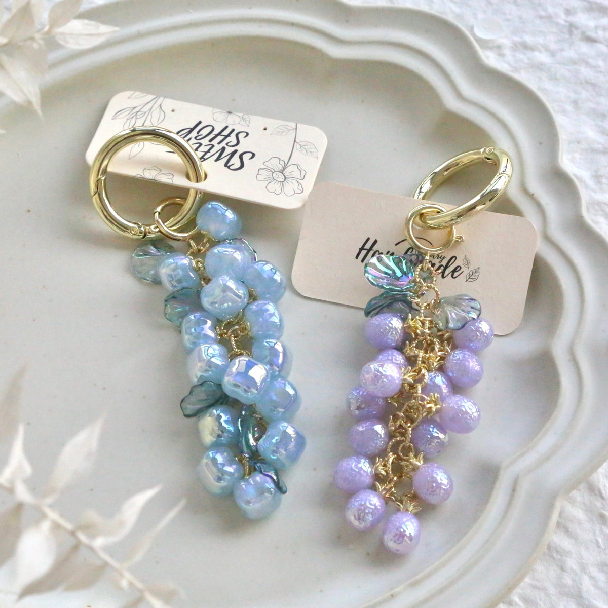 SALE - Fruit And Flower Bag/Key Charms