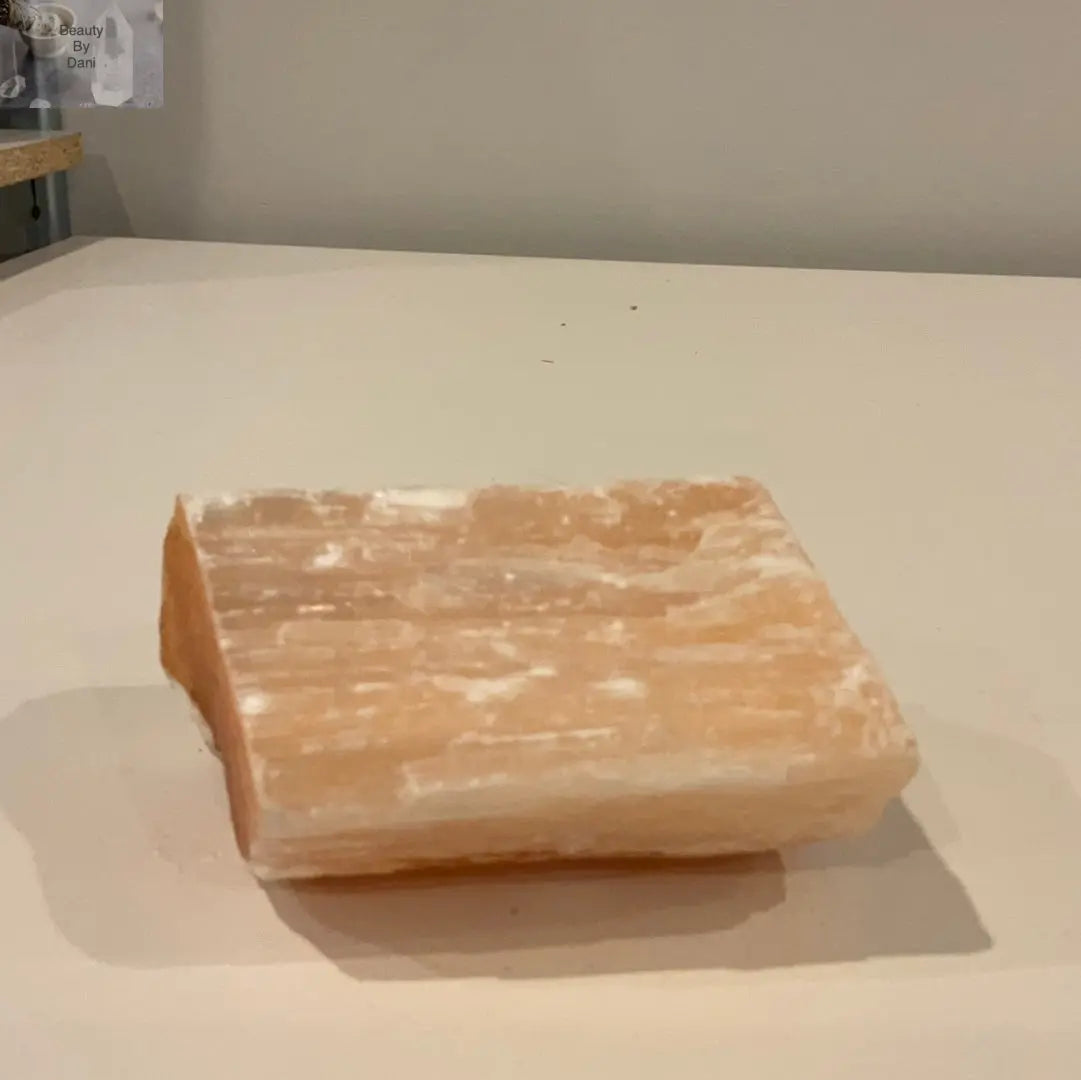 Peach Selenite Rectangular Crystal - 0.514 kg