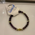 Amethyst Love Bracelet with Stainless Steel Spacer