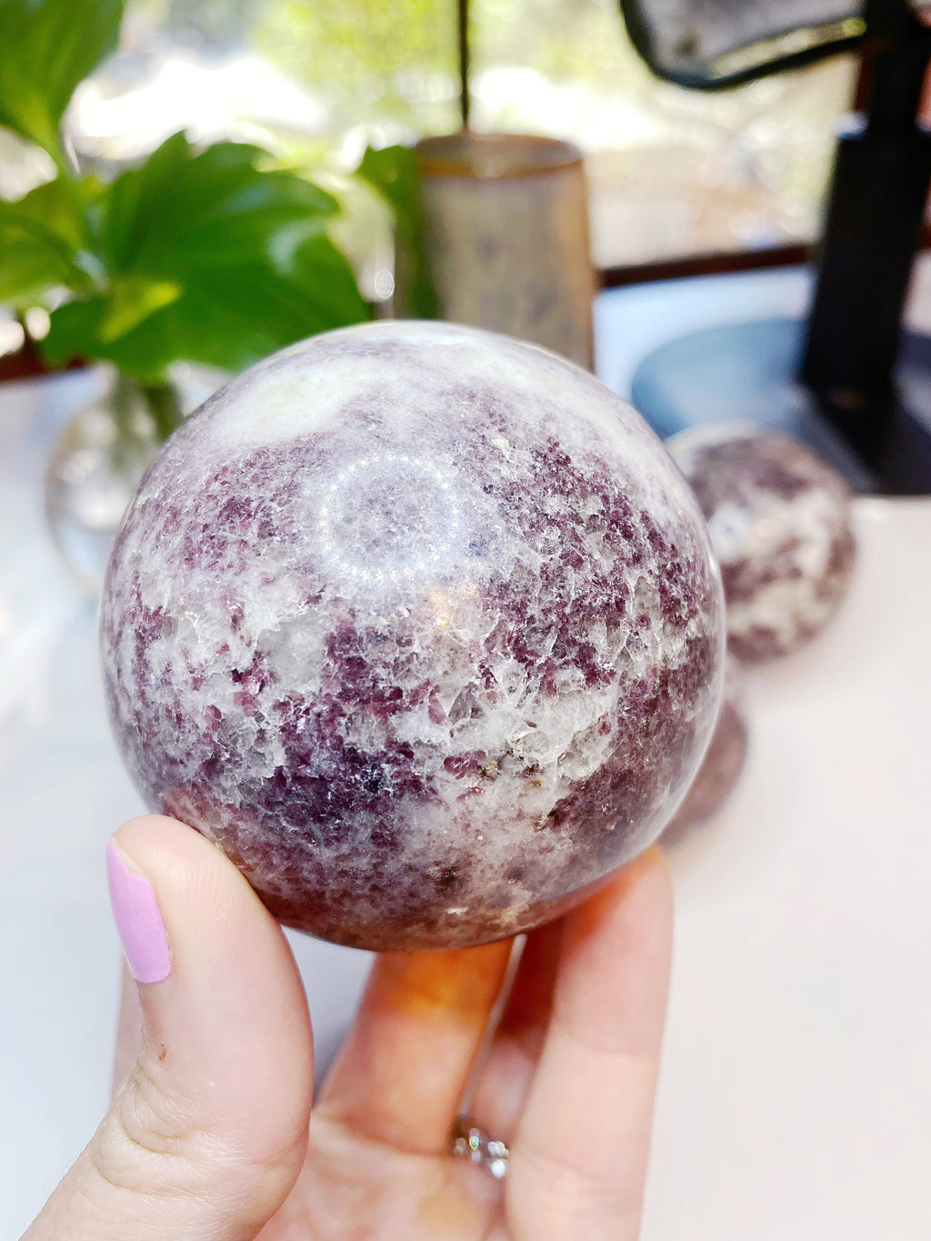 Lepidolite Sphere