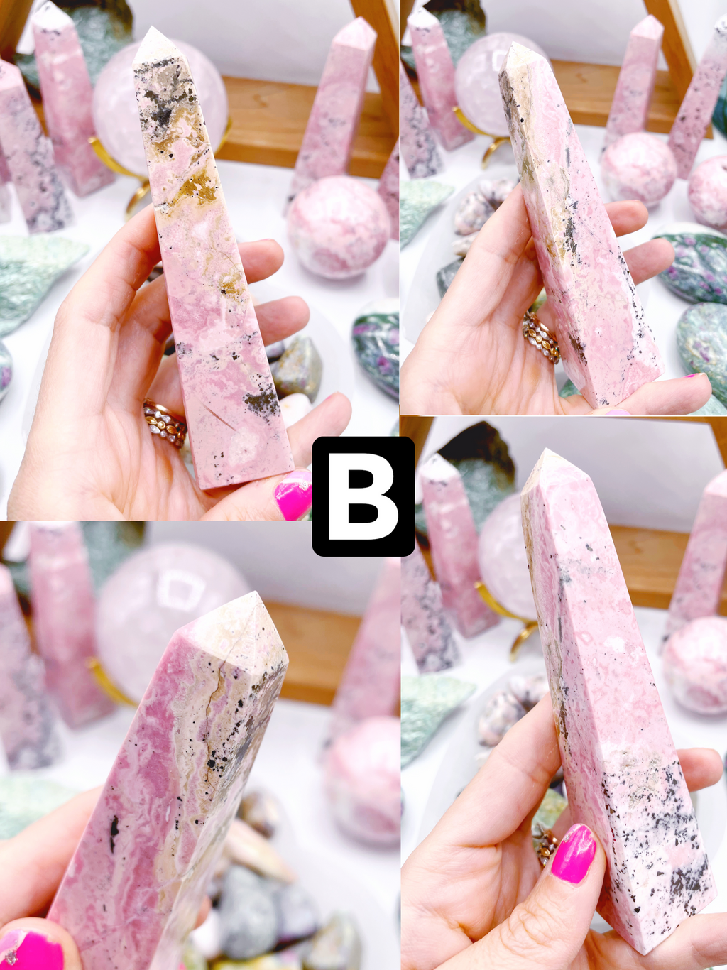 Rhodonite Obelisks