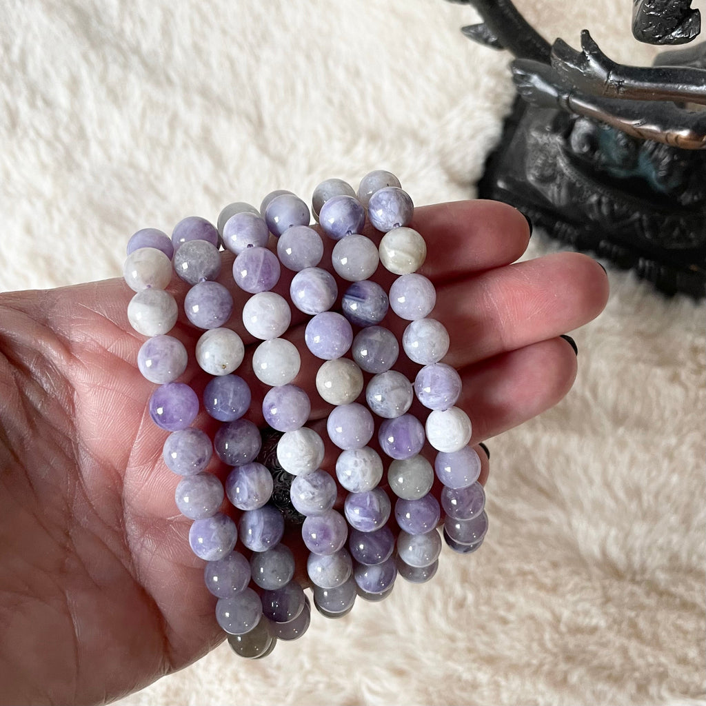 Lavender Jade Stretch Bracelet