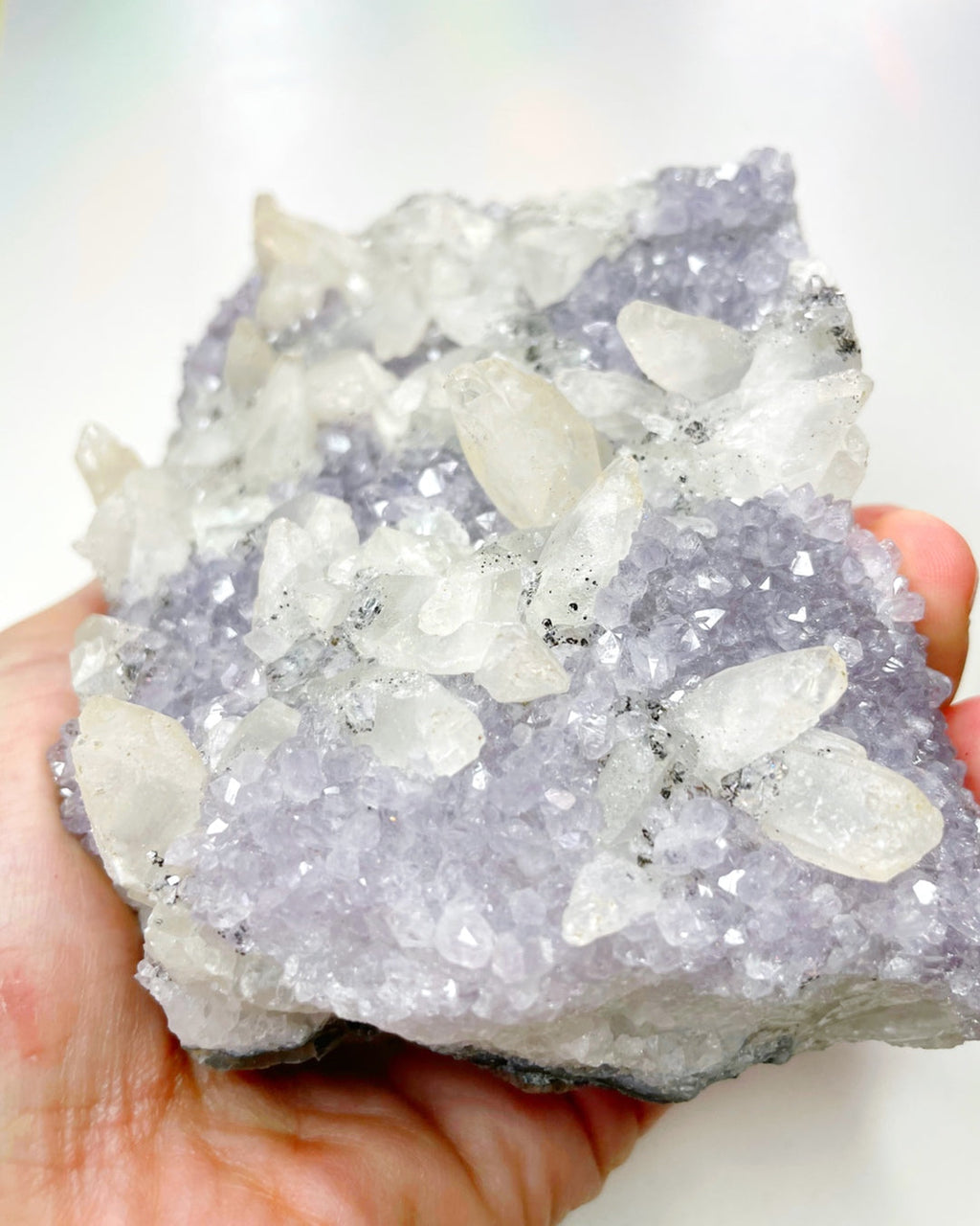 Amethyst Cluster w/ Calcite