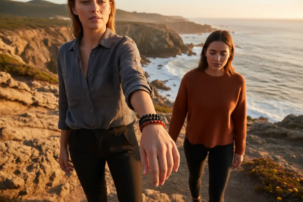Lava Round Bead Bracelet - Steadfast Courage | Bracelets | Wiccan Center
