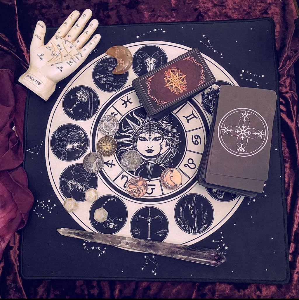 Divination Mat - Astrology Aesthetic (Small: 18”x18”)