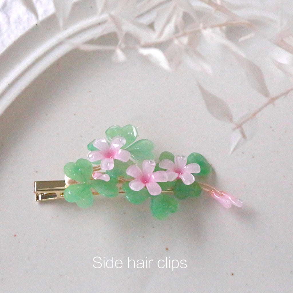 SALE - Creeping Woodsorrel Hair Clips