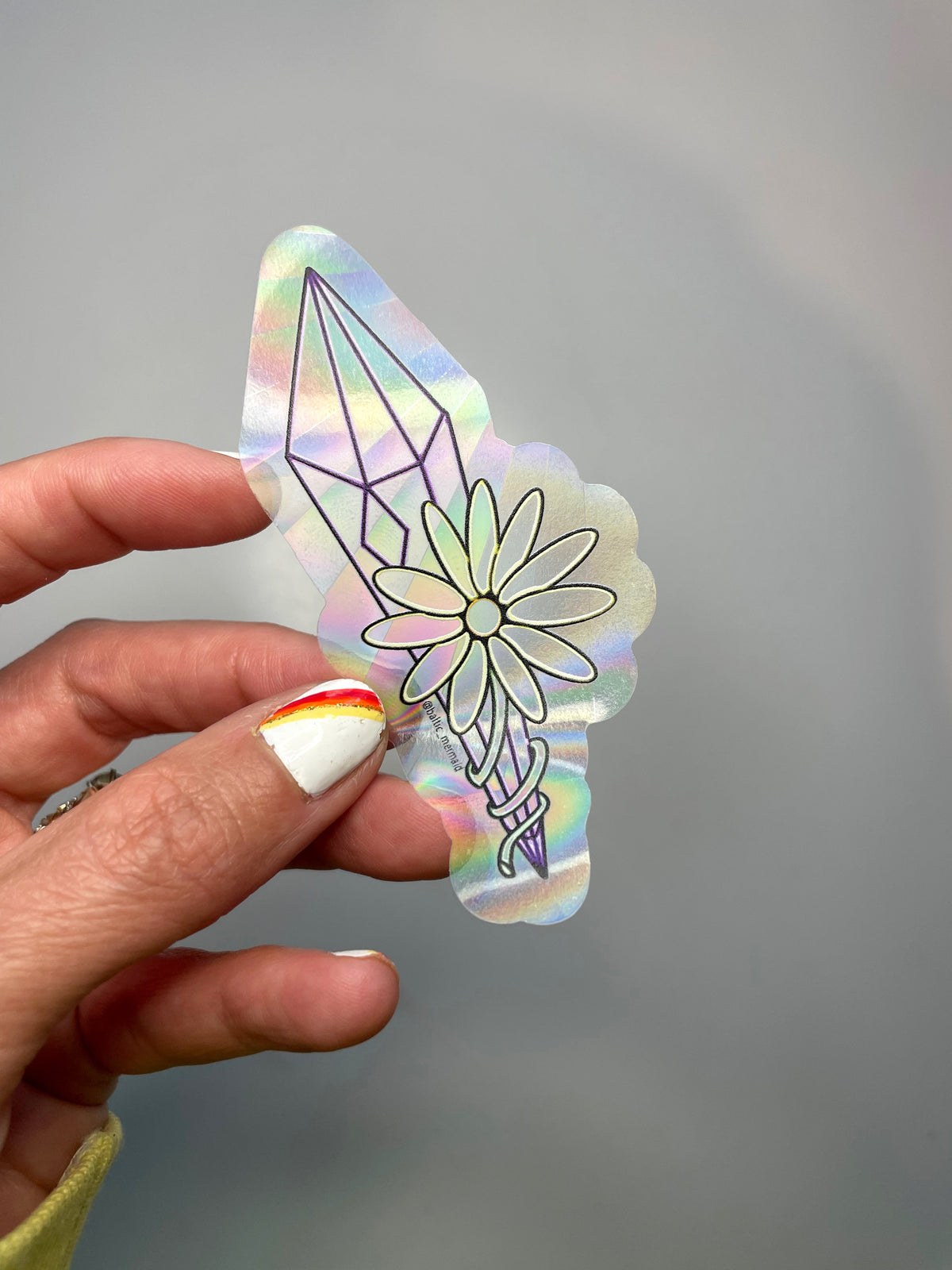 Flower Wrapped Crystal Rainbow Prism Window Decal