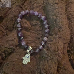 Amethyst Hamsa Bracelet | Bracelet | Wiccan Center