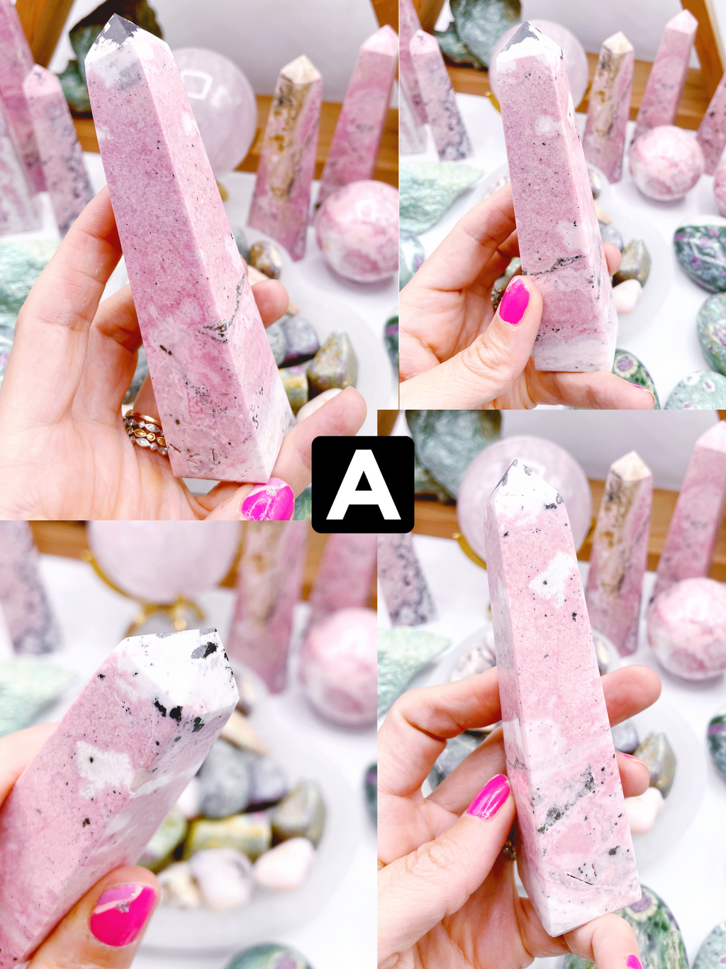 Rhodonite Obelisks