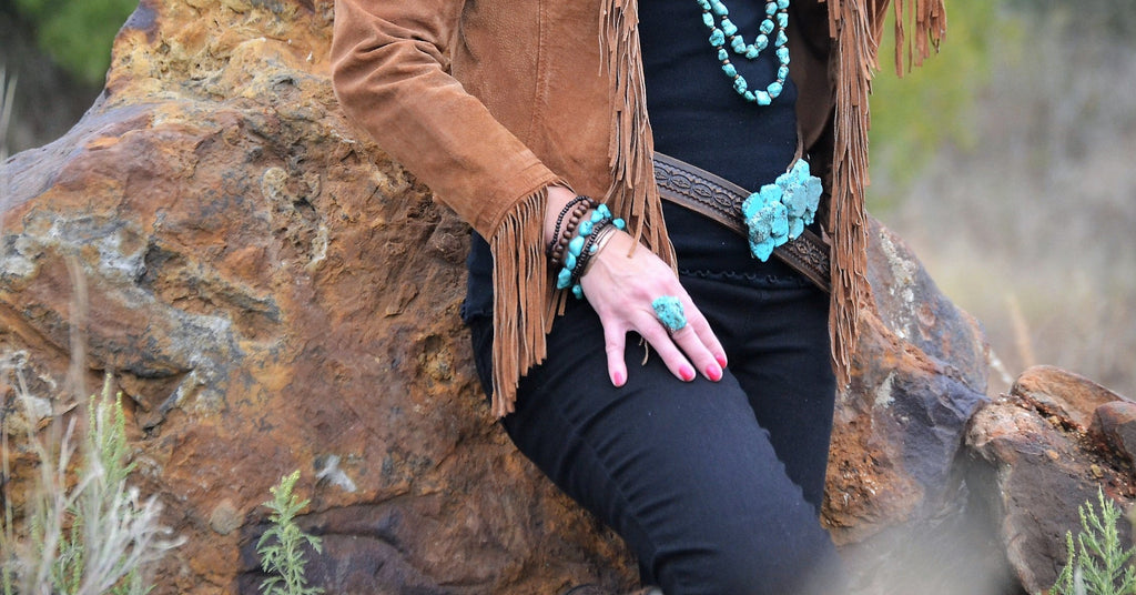 **Turquoise Chunk on Cuff Ring 012o | Ring | Wiccan Center