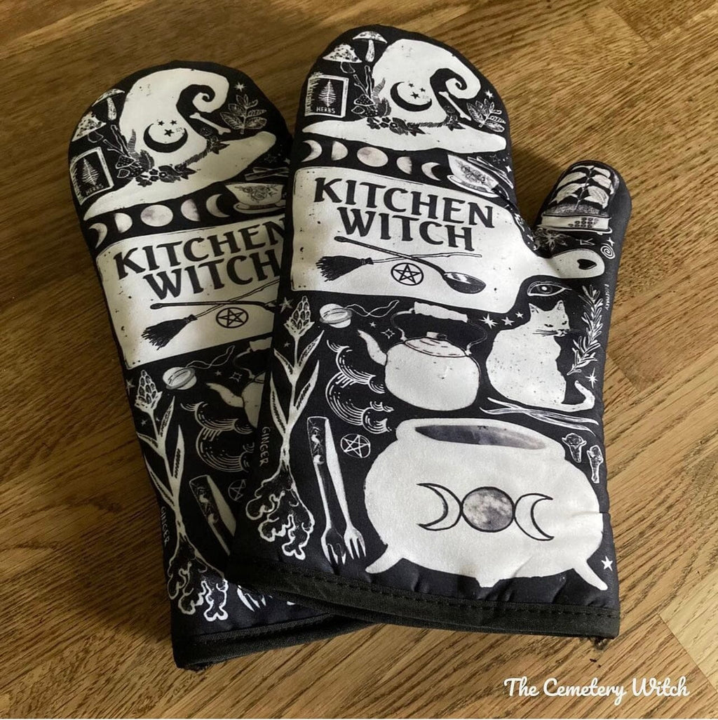 Kitchen Witch Oven Mitt Set | Kitchen | Wiccan Center