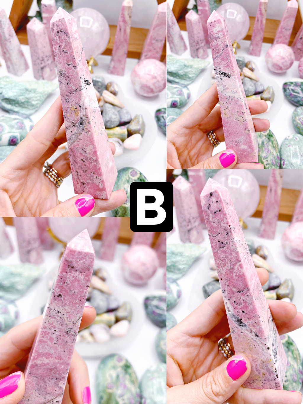 Rhodonite Obelisks