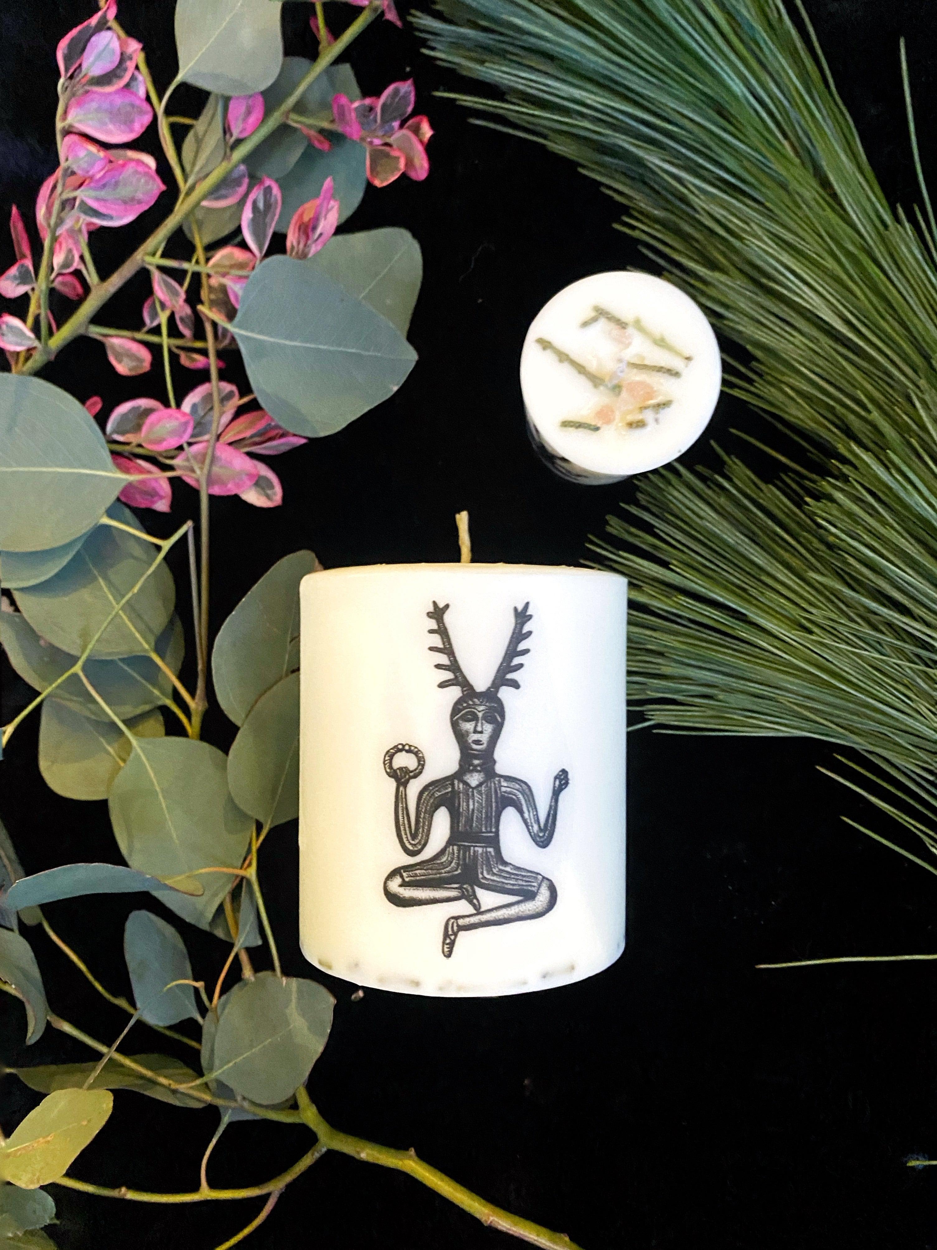 Yule Ritual Candle- Vegan Soy Scented with Essential Oils | Candles | Wiccan Center