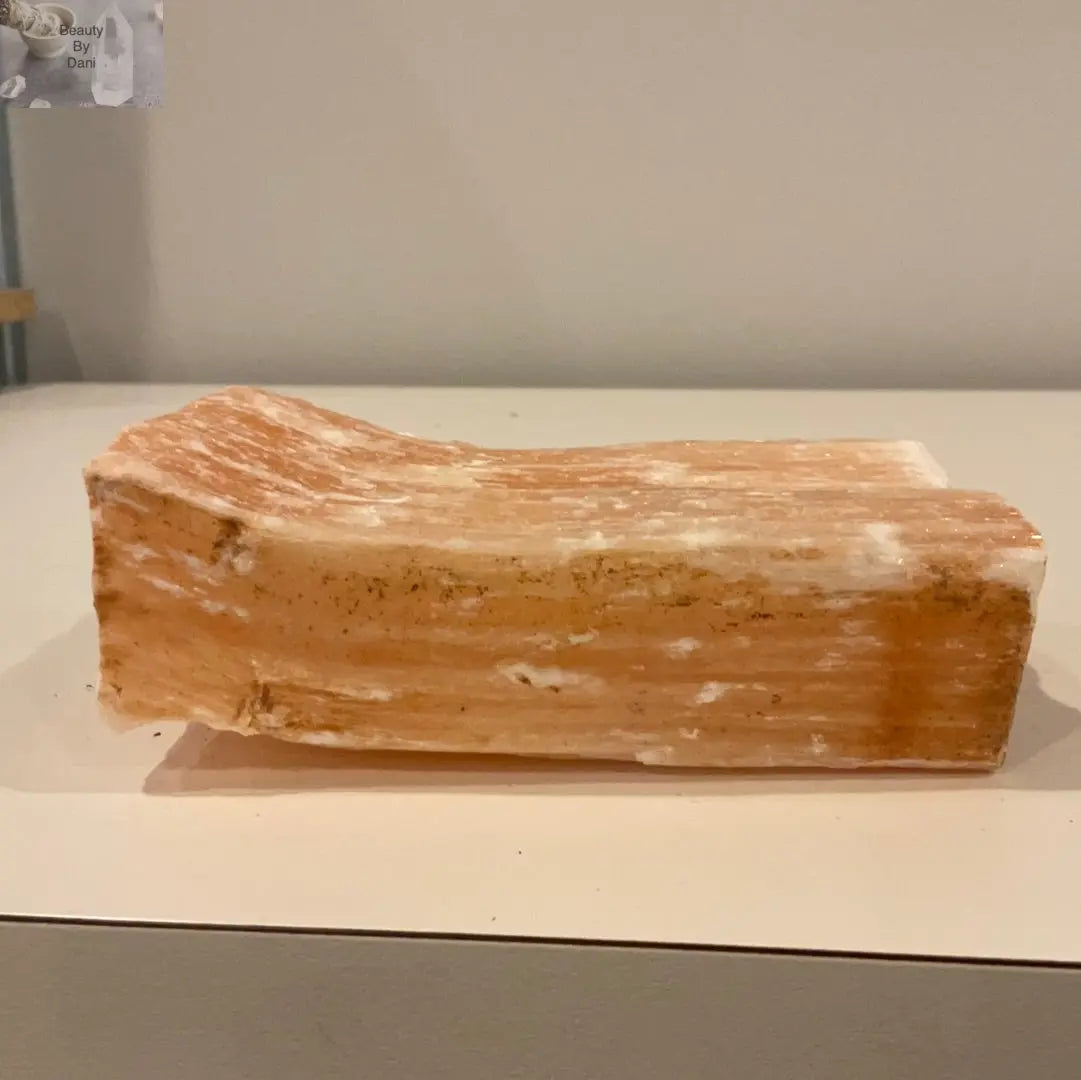 Peach Selenite Rectangular Crystal - 0.932 kg