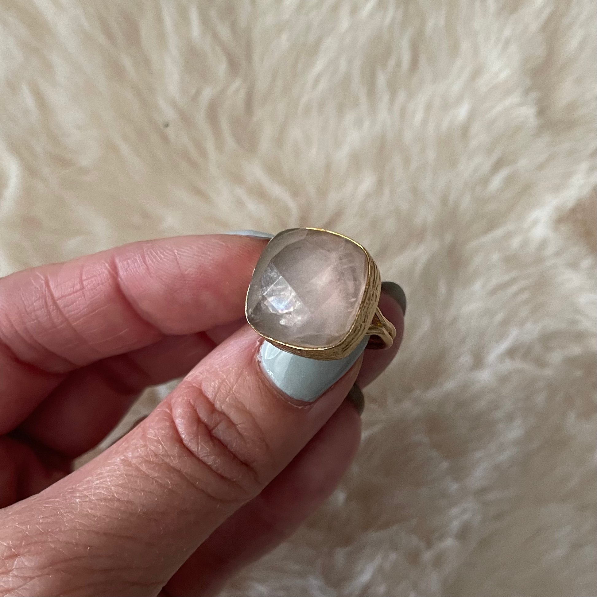 Cushion Cut Gemstone Ring