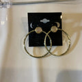 Rose Quartz Circle Earrings in Goldtone Stainless Steel